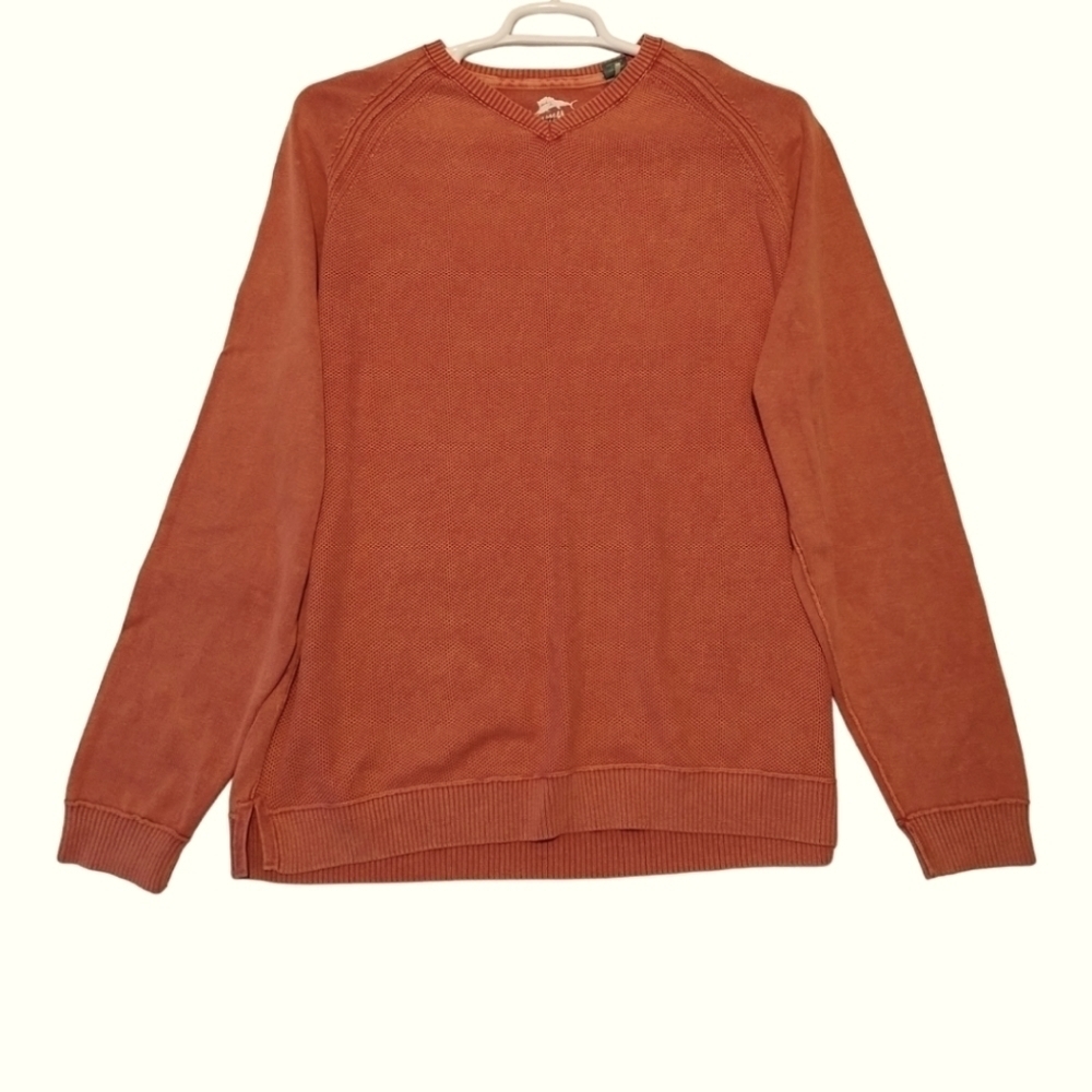 Tommy Bahama Textured‎ Knit Distressed Look Pullover Sweater